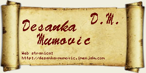 Desanka Mumović vizit kartica